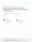 Research paper thumbnail of Measurement and Analysis of Frequency-Domain Volterra Kernels of Nonlinear Dynamic $3 \times 3$ MIMO Systems