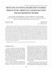 Research paper thumbnail of Detecting functional disabilities in elderly persons with cardiovascular diseases using the self-reporting method