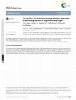 Research paper thumbnail of Correction: An environmentally benign approach to achieving vectorial alignment and high microporosity in bacterial cellulose/chitosan scaffolds