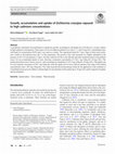 Research paper thumbnail of Growth, accumulation and uptake of Eichhornia crassipes exposed to high cadmium concentrations