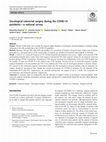 Research paper thumbnail of Oncological colorectal surgery during the COVID-19pandemic—a national survey