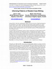 Research paper thumbnail of Informing Patterns of Student Case Writing