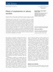 Research paper thumbnail of Effects of amphetamine on salivary secretion