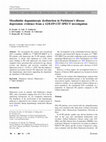 Research paper thumbnail of Mesolimbic dopaminergic dysfunction in Parkinson’s disease depression: evidence from a 123I-FP-CIT SPECT investigation