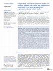 Research paper thumbnail of Longitudinal associations between alcohol use, smoking, genetic risk scoring and symptoms of depression in the general population: a prospective 6-year cohort study