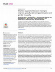 Research paper thumbnail of Machine-supported decision-making to improve agricultural training participation and gender inclusivity