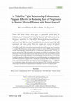 Research paper thumbnail of Is ‘Hold Me Tight’ Relationship Enhancement Program Effective in Reducing Fear of Progression in Iranian Married Women with Breast Cancer?