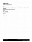 Research paper thumbnail of Resolving Information Asymmetries in Markets: The Role of Certified Voluntary Management Programs