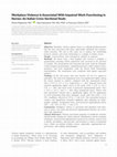 Research paper thumbnail of Workplace Violence Is Associated With Impaired Work Functioning in Nurses: An Italian Cross‐Sectional Study