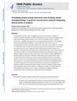 Research paper thumbnail of Translating striatal activity from brain slice to whole animal neurophysiology: A guide for neuroscience research integrating diverse levels of analysis