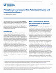 Research paper thumbnail of Phosphorus Sources and Risk Potential: Organic and Inorganic Fertilizers