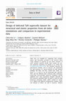 Research paper thumbnail of Design of defected TaN supercells dataset for structural and elastic properties from ab initio simulations and comparison to experimental data