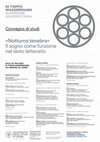 Research paper thumbnail of «Notturna tenebra» Il sogno come funzione nel testo letterario Convegno di studi