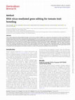 Research paper thumbnail of RNA virus-mediated gene editing for tomato trait breeding