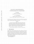 Research paper thumbnail of Quantum Measurements Constrained by Symmetries