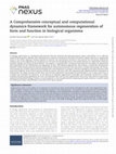 Research paper thumbnail of A Comprehensive conceptual and computational dynamics framework for autonomous regeneration of form and function in biological organisms