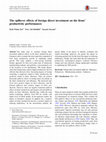 Research paper thumbnail of The spillover effects of foreign direct investment on the productivity and efficiency in Indonesian manufacturing industry