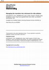 Research paper thumbnail of Managing the transition into retirement for elite athletes