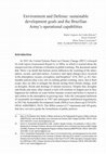 Research paper thumbnail of Environment and Defense: sustainable development goals and the Brazilian Army's operational capabilities