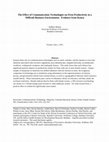 Research paper thumbnail of The Effect of Communication Technologies on Firm Productivity in a Difficult Business Environment: Evidence from Kenya