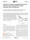 Research paper thumbnail of High-Gain Long-Lived Amplified Spontaneous Emission from Dye-Doped Fluorinated Polyimide Planar Waveguides