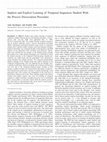 Research paper thumbnail of Implicit and Explicit Learning of Temporal Sequences Studied With the Process Dissociation Procedure