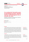 Research paper thumbnail of Co-evaluación formativa para el aprendizaje en línea