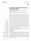 Research paper thumbnail of Lateralized Affective Word Priming and Gender Effect