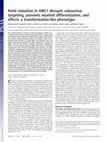 Research paper thumbnail of Point mutation in AML1 disrupts subnuclear targeting, prevents myeloid differentiation, and effects a transformation-like phenotype