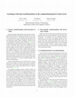 Research paper thumbnail of Learning to discount transformations as the computational goal of visual cortex (2011)