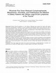 Research paper thumbnail of Rituximab Plus Dose–Reduced Cyclophosphamide, Mitoxantrone, Vincristine, and Prednisolone Are Effective in Elderly Patients with Diffuse Large B-Cell Lymphoma of the Thyroid