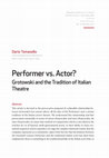 Research paper thumbnail of Performer vs Actor