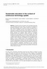 Research paper thumbnail of Sustainable education in the context of continuous technology update