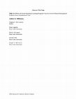 Research paper thumbnail of Abstract Title Page Title: Do Effects of Social-Emotional Learning Programs Vary by Level of Parent Participation? Evidence from a Randomized Trial Authors & Affiliations