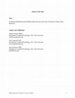 Research paper thumbnail of Examining Multidimensional Middle Grade Outcomes after Early Elementary School Grade Retention