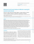 Research paper thumbnail of Behavioral and neural indices of affective coloring for neutral social stimuli