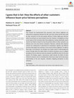 Research paper thumbnail of I guess that is fair: How the efforts of other customers influence buyer price fairness perceptions