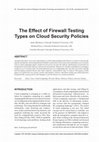 Research paper thumbnail of The Effect of Firewall Testing Types on Cloud Security Policies