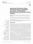 Research paper thumbnail of Agricultural Productivity, Aging Farming Workforce, Sustainable Agriculture, and Well-Being: Household Survey Data From Central Thailand