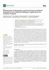 Research paper thumbnail of Determinants of Humanities and Social Sciences Students' Intentions to Use Artificial Intelligence Applications for Academic Purposes