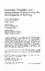 Research paper thumbnail of Kinematic variability and relationships characterizing the development of walking