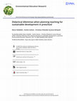 Research paper thumbnail of Didactical dilemmas when planning teaching for sustainable development in preschool