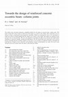 Research paper thumbnail of Towards the design of reinforced concrete eccentric beam—column joints