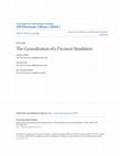 Research paper thumbnail of The Generalization of a Decision Simulation