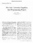 Research paper thumbnail of The Yale University Cognition and Programming Project