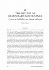 Research paper thumbnail of The decline of democratic governance