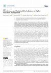 Research paper thumbnail of Effectiveness and Sustainability Indicators in Higher Education Management