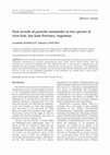 Research paper thumbnail of First records of parasitic nematodes in two species of river fish, San Juan Province, Argentina