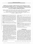 Research paper thumbnail of Addressing Uptake of HIV Testing and Linkage to Care Among Men in Côte d'Ivoire: An Evaluation of the Brothers for Life Program Implementation