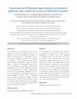 Research paper thumbnail of Caracterización de Materiales lignocelulósicos residuales de palma de aceite y palma de coco para la fabricación de pellets